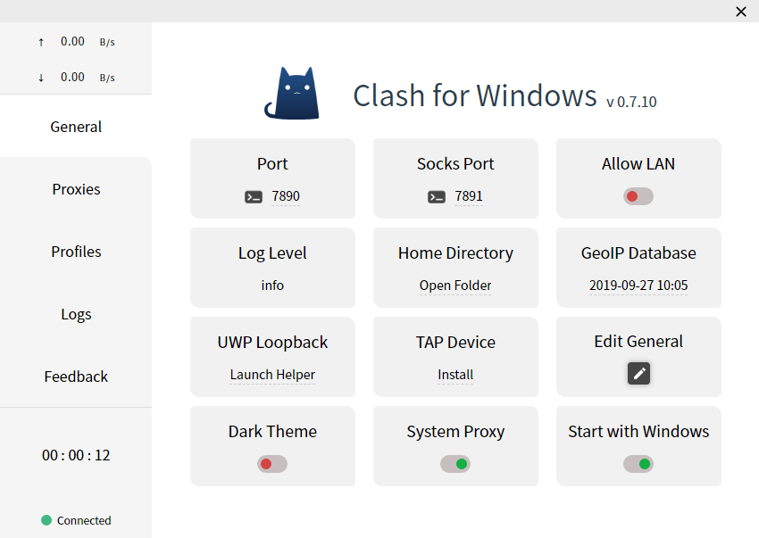 Clash软件界面